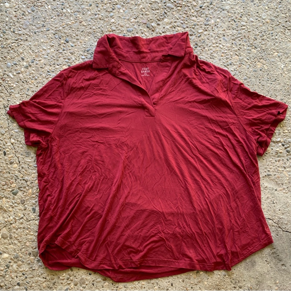 Cozy Earth Polo Pajama Top